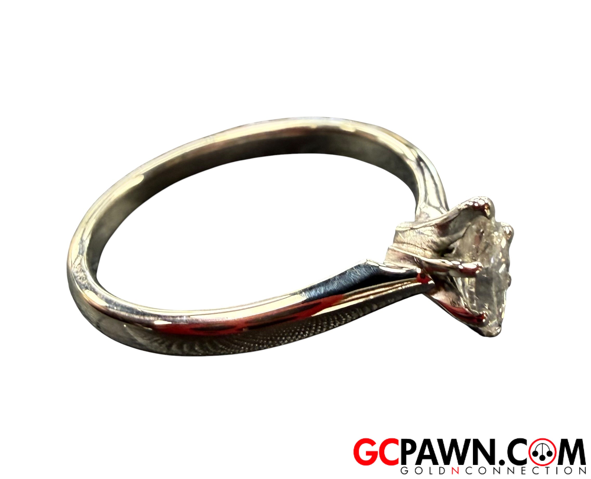 Women's Solitaire ring 14kt White Gold 