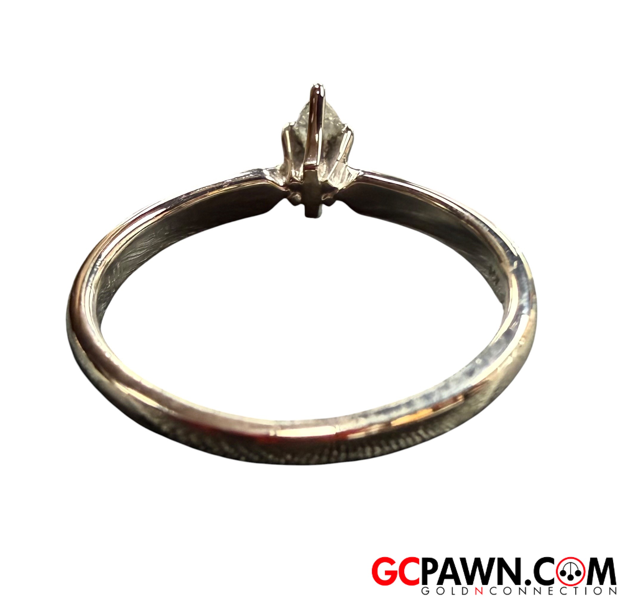 Women's Solitaire ring 14kt White Gold 