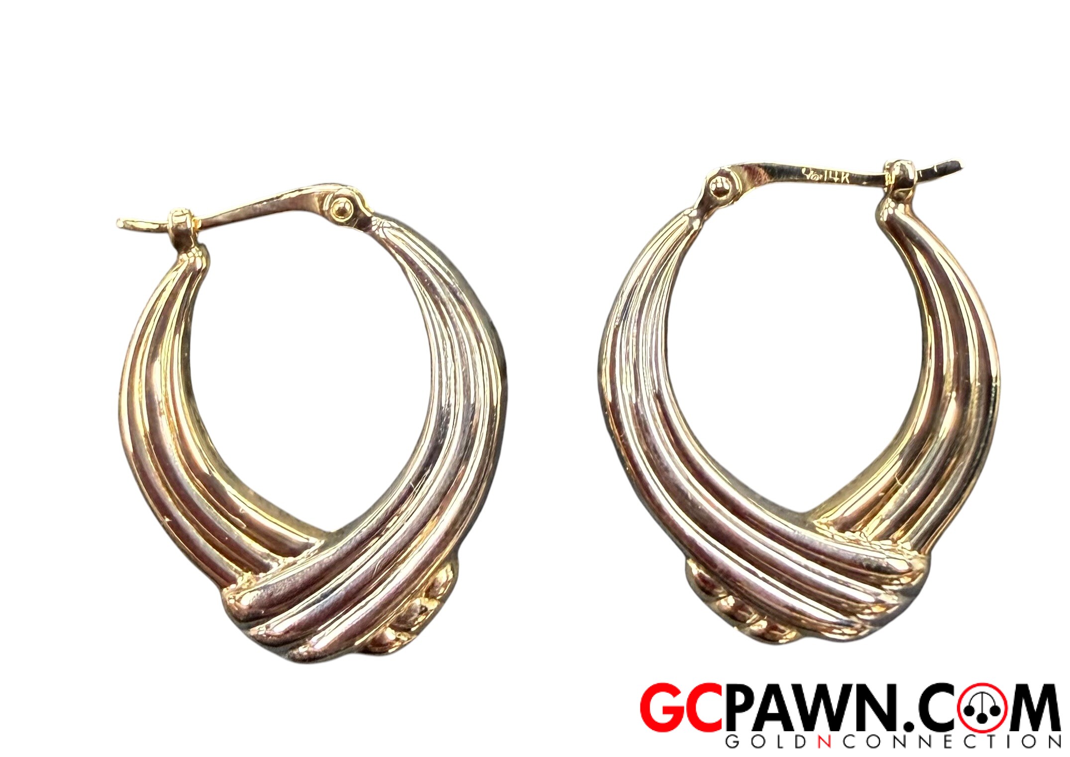 View product details for Women's Earrings 14kt Yellow and White Gold 