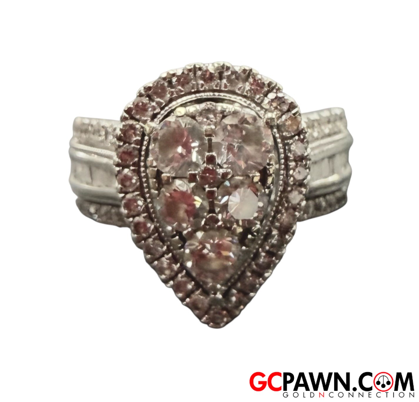 Women's Cluster ring 10kt White Gold 