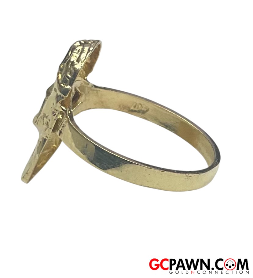 Unisex Fashion Ring 10kt Yellow Gold 