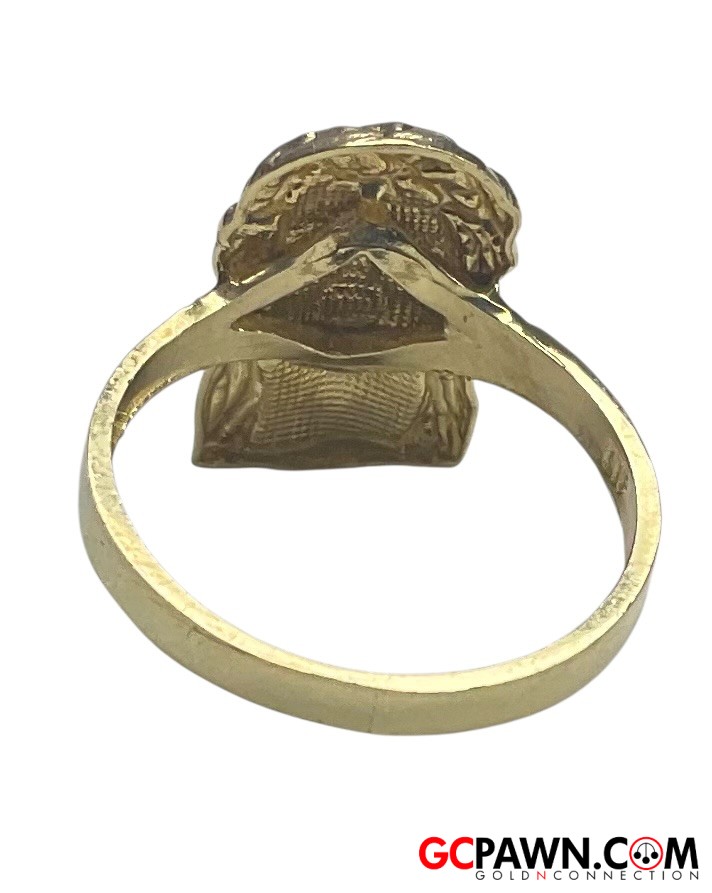 Unisex Fashion Ring 10kt Yellow Gold 