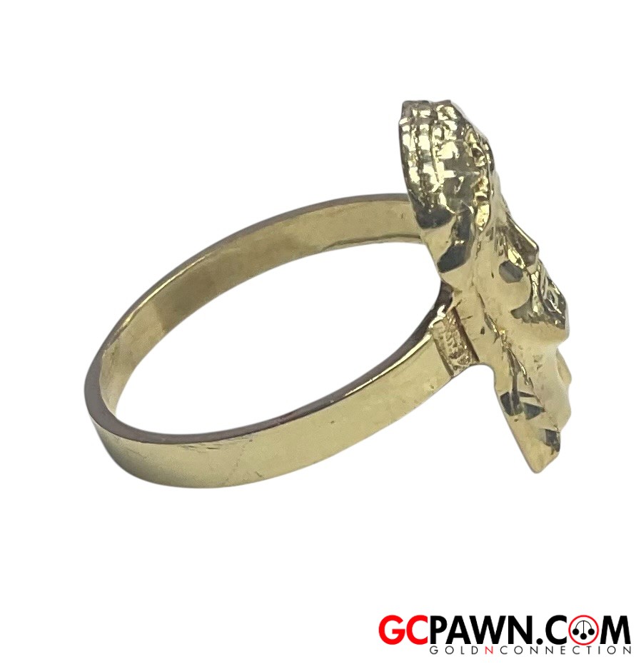 Unisex Fashion Ring 10kt Yellow Gold 