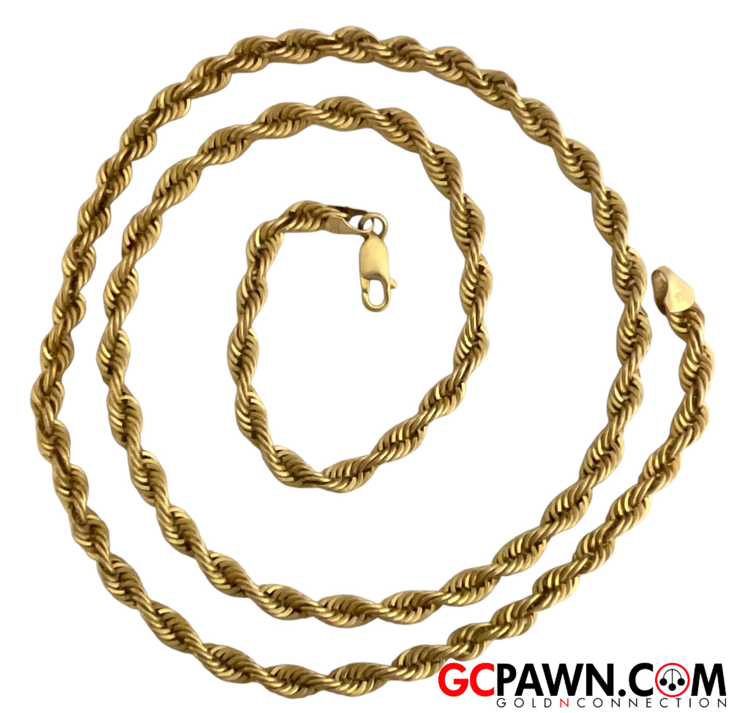 View product details for Men's Chain 10kt Yellow Gold 
