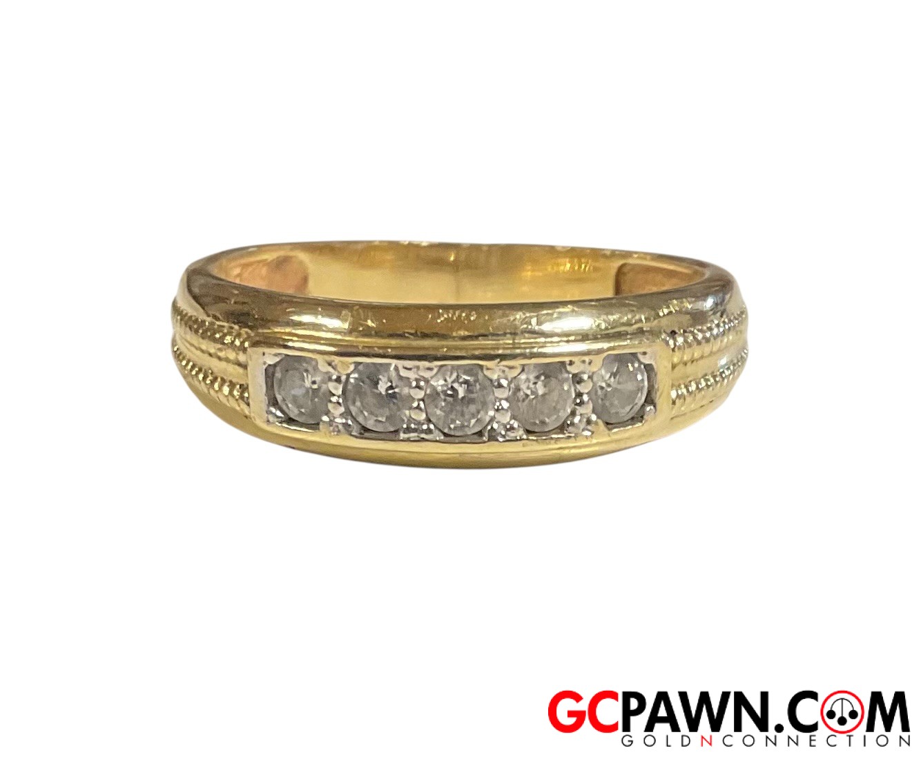 View product details for Men's Wedding band 10kt Yellow Gold 