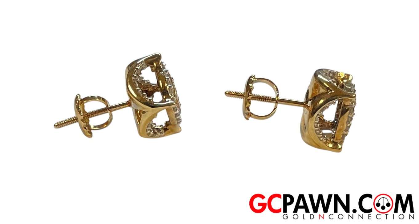 Unisex Earrings 10kt Yellow Gold 