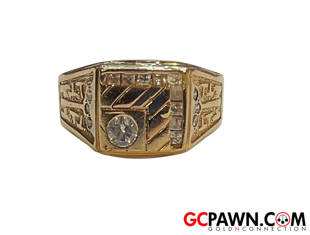 View product details for Men's Signet Ring 10kt Yellow and Rose Gold 