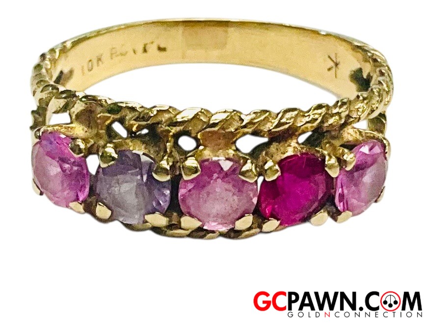 View product details for Women's Cluster ring 10kt Yellow Gold 