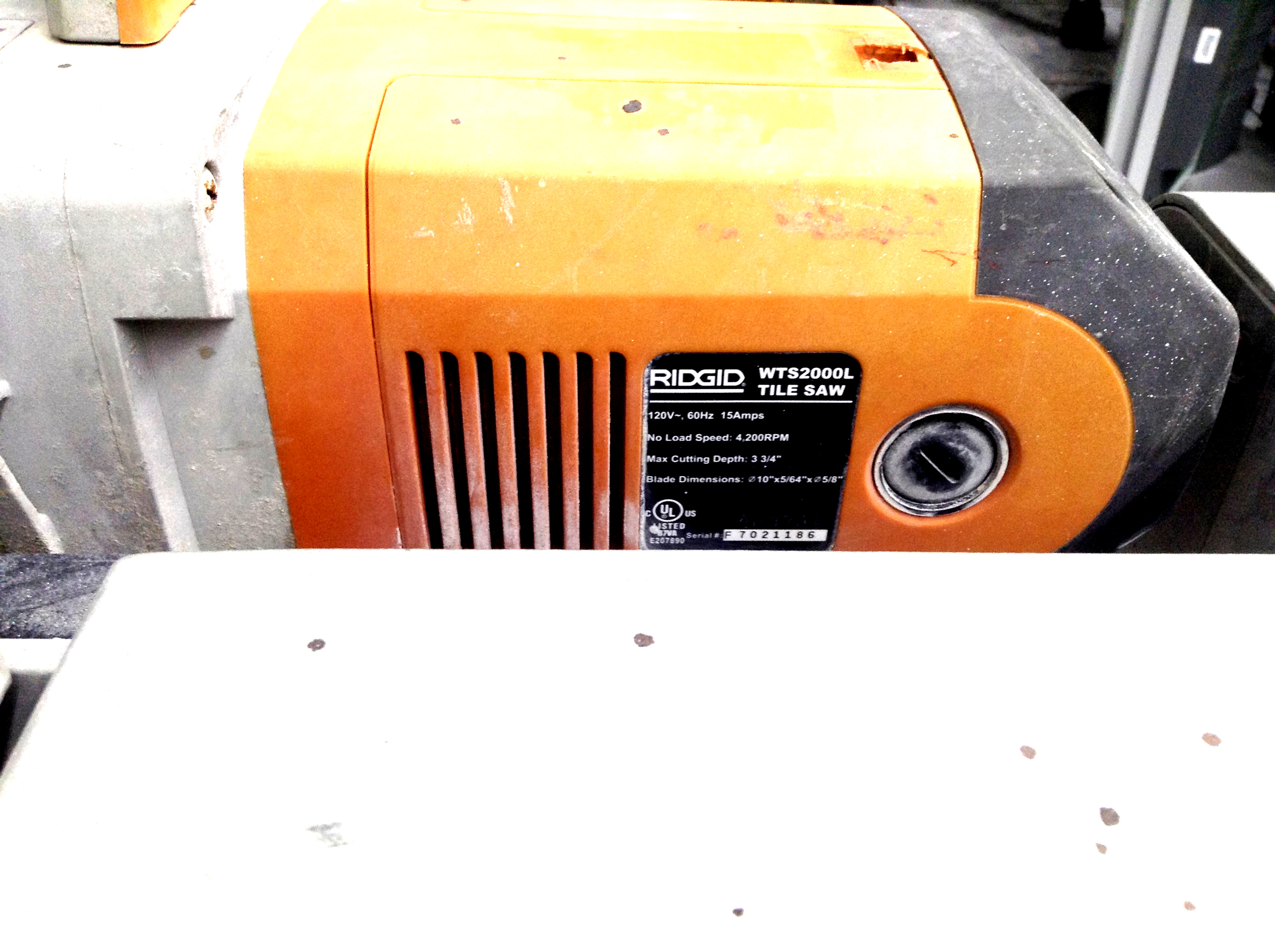 Ridgid Power equipment WTS2000L