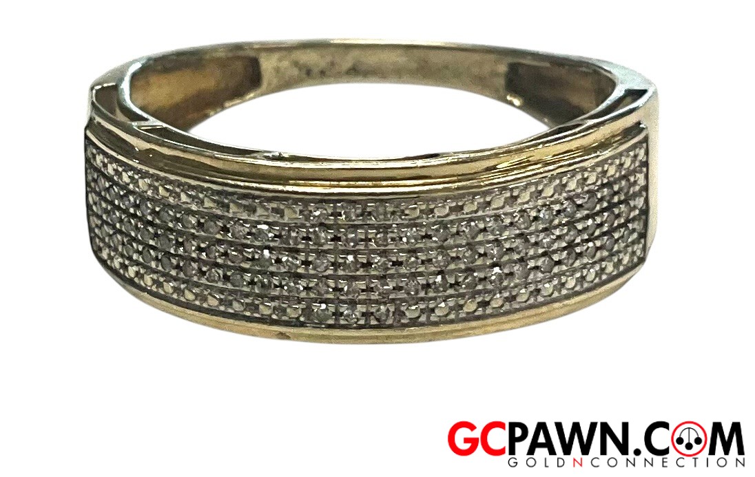 View product details for Men's Fashion Ring 10kt Yellow and White Gold 