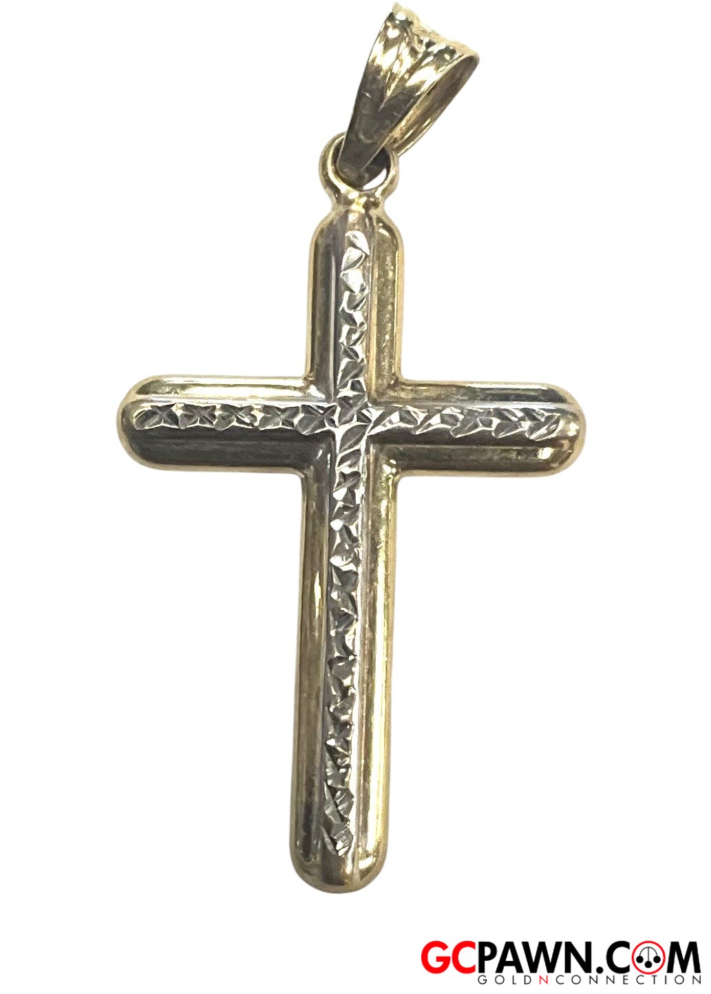 View product details for Unisex Charm 10kt Yellow and White Gold 