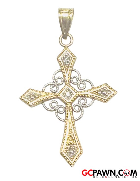 View product details for Women's Charm 10kt Yellow and White Gold 