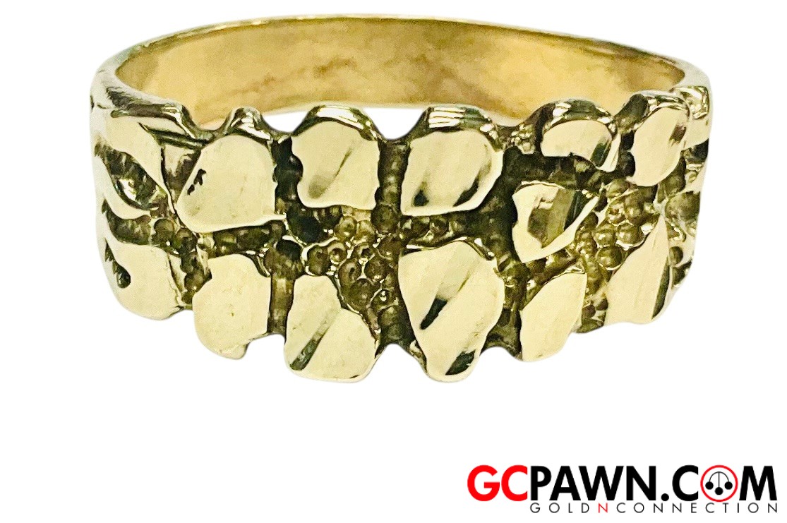 View product details for Unisex Fashion Ring 10kt Yellow Gold 