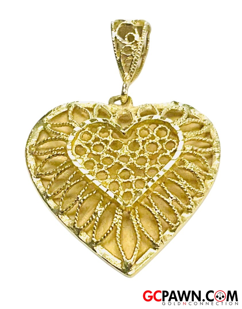 View product details for Women's Charm 14kt Yellow Gold 