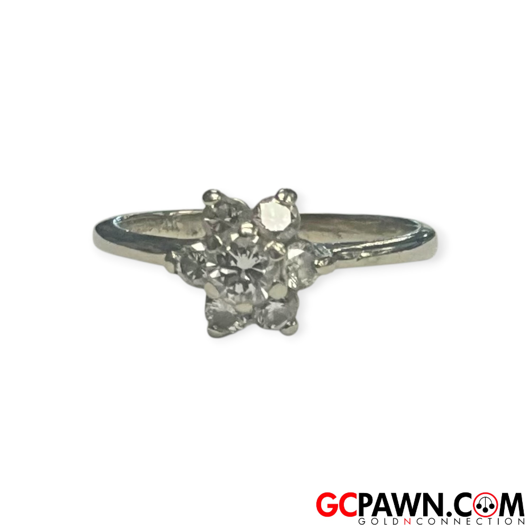 View product details for Vintage Ringcraft Women's Cluster ring 14kt Yellow Gold 