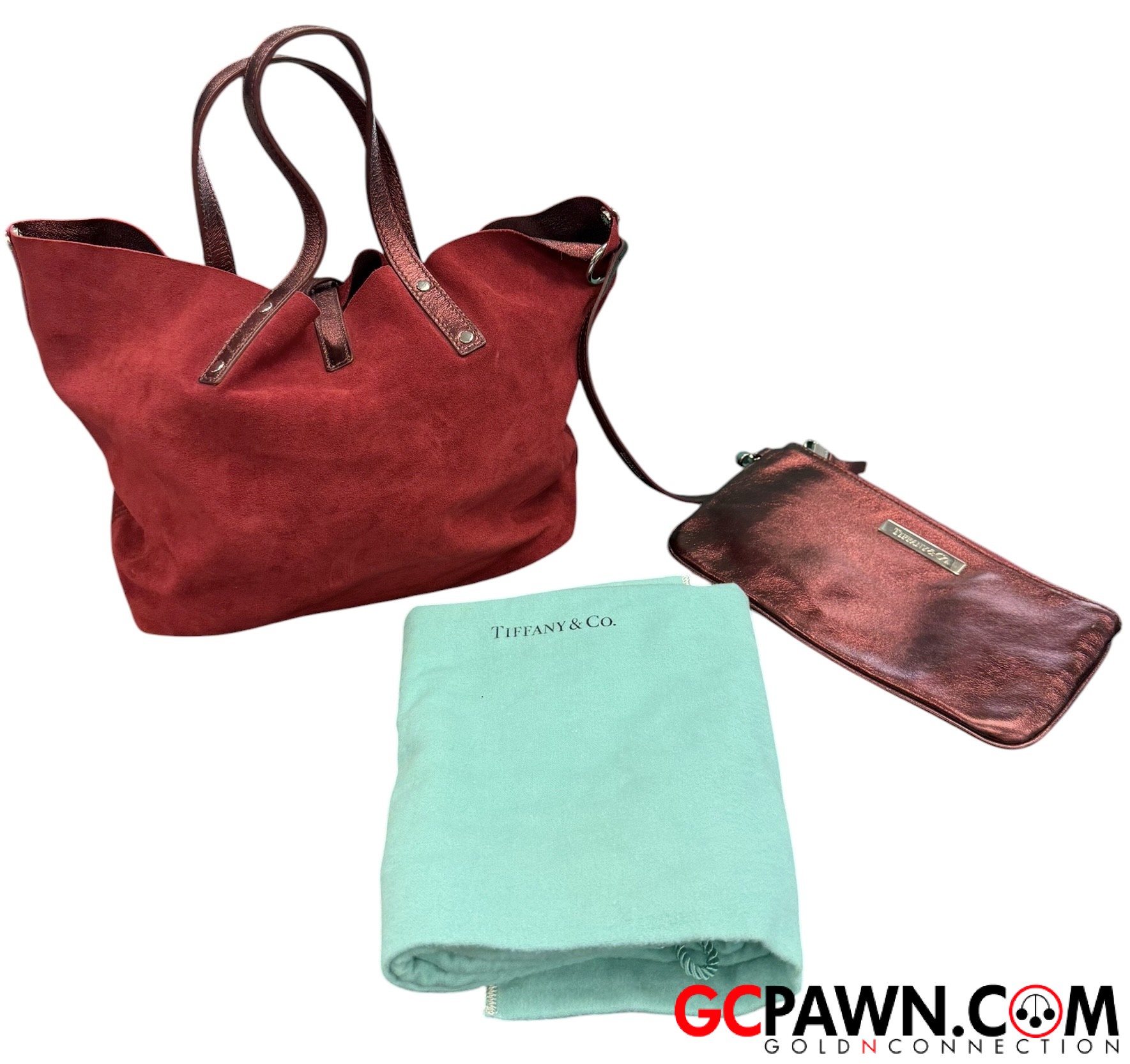 View product details for Tiffany & Co - Purse - Reversible Suede Tote bag
