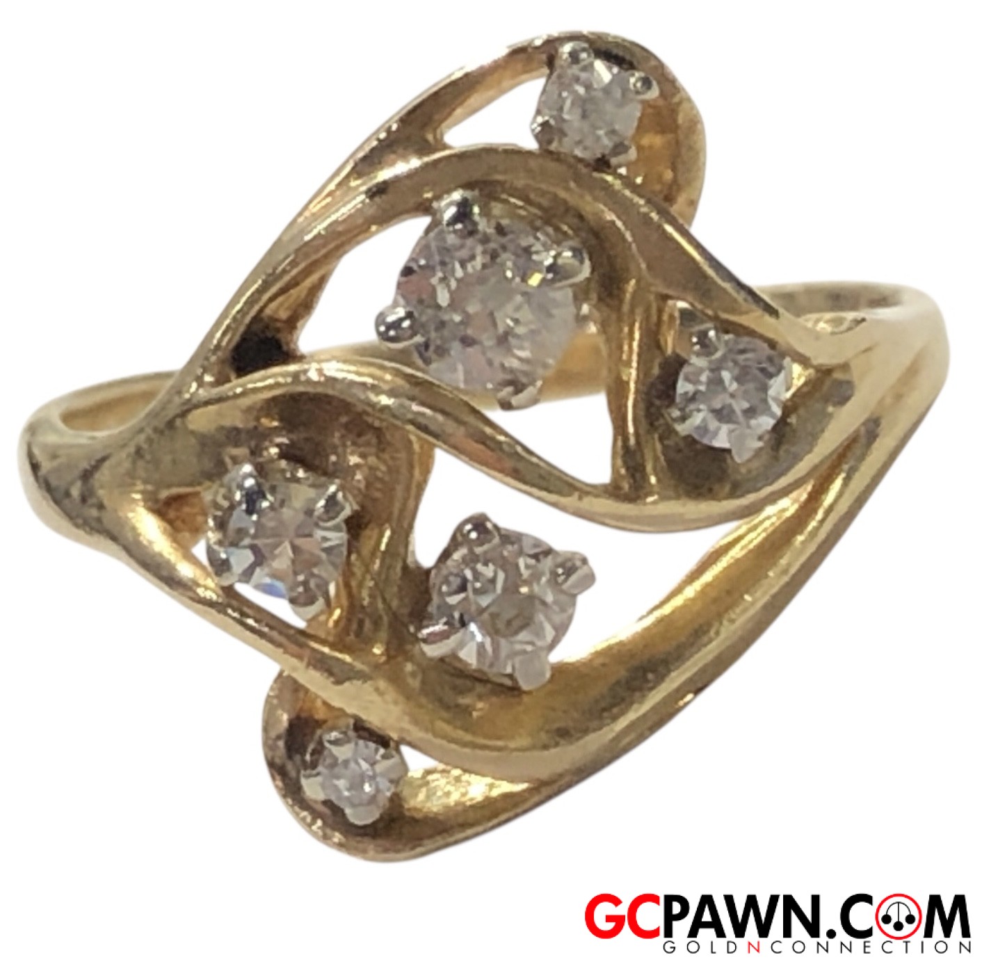View product details for Women's Cluster ring 14kt Yellow Gold 