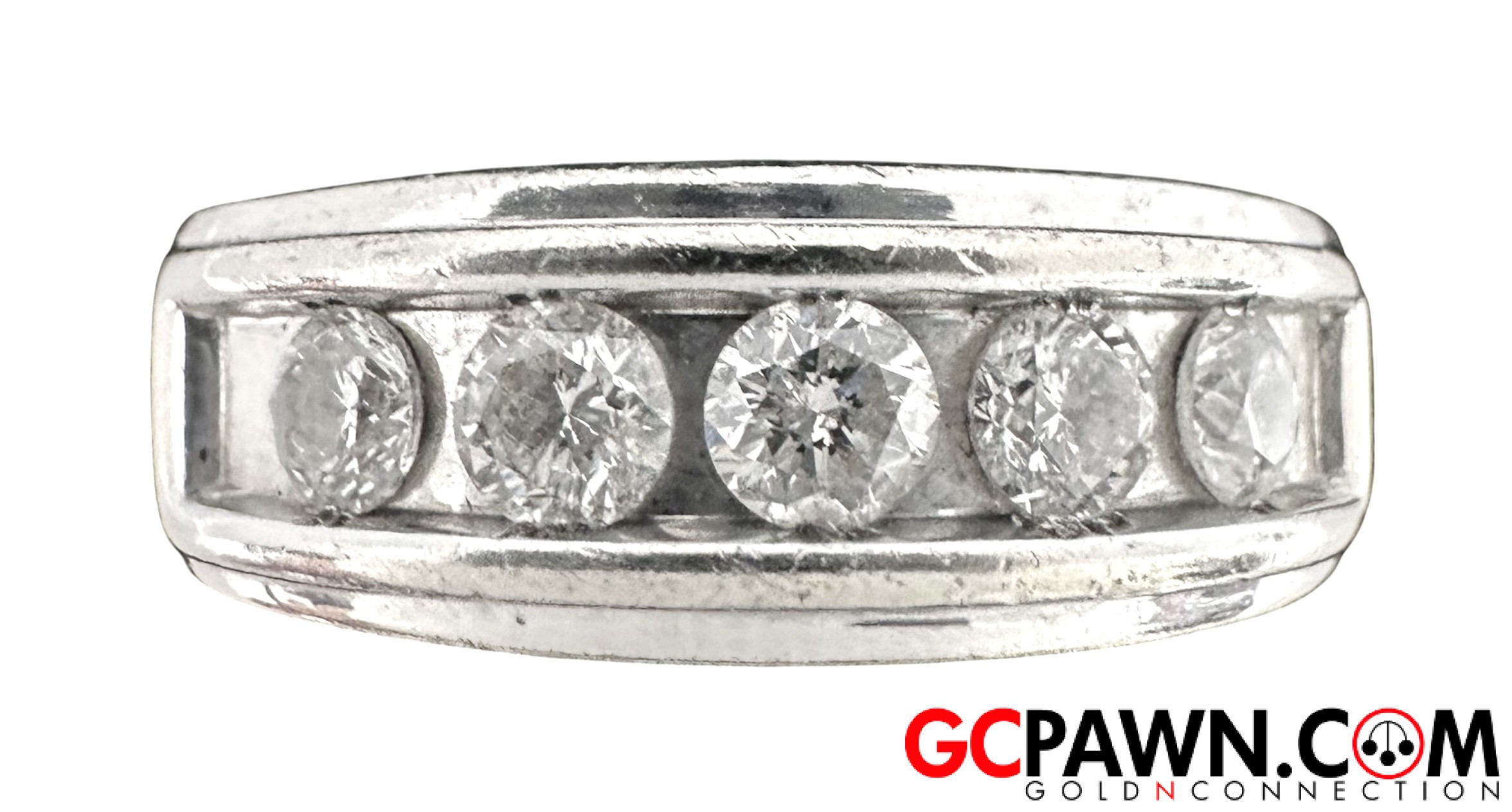 View product details for Mgw Unisex Cluster ring 14kt White Gold 