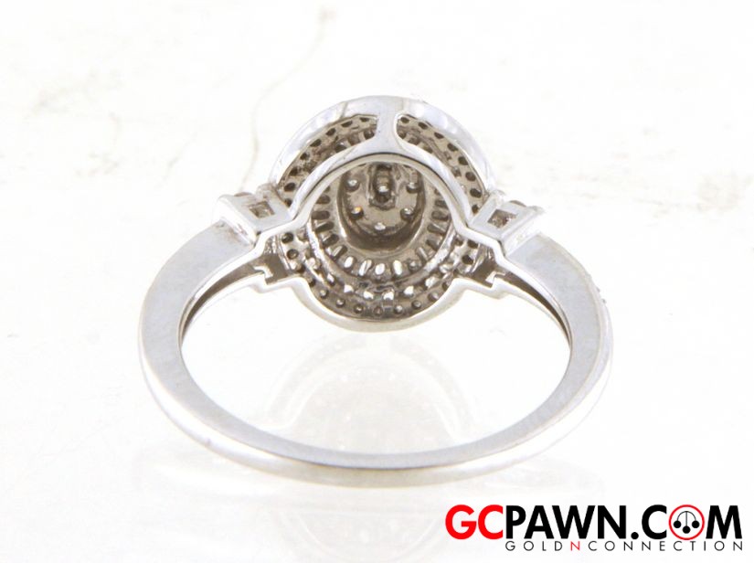 Women's Cluster ring 14kt White Gold 