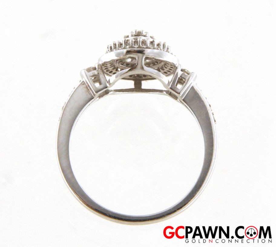 Women's Cluster ring 14kt White Gold 