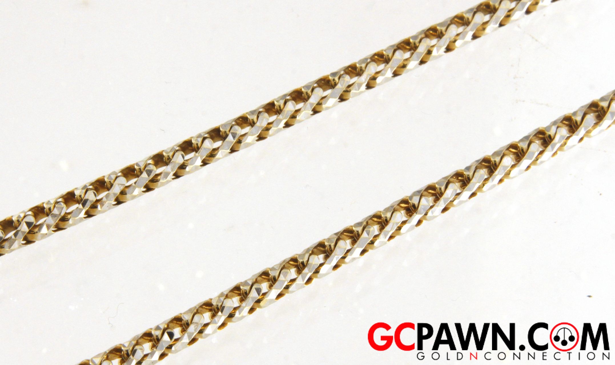 Unisex Chain 10kt Yellow and White Gold 