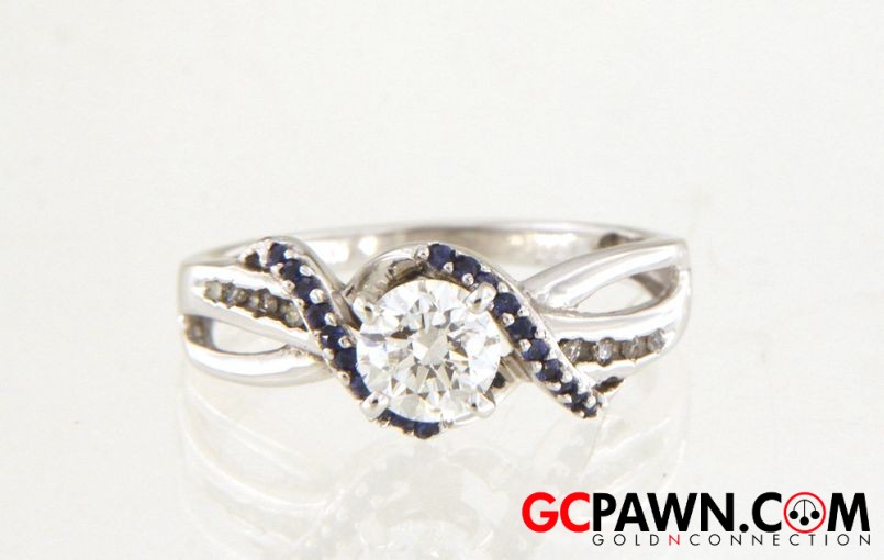 View product details for Women's Solitaire ring 10kt White Gold 