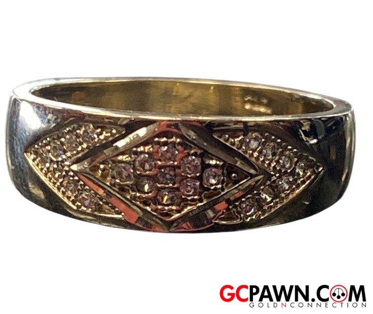 View product details for Men's Cluster ring 10kt Yellow Gold 