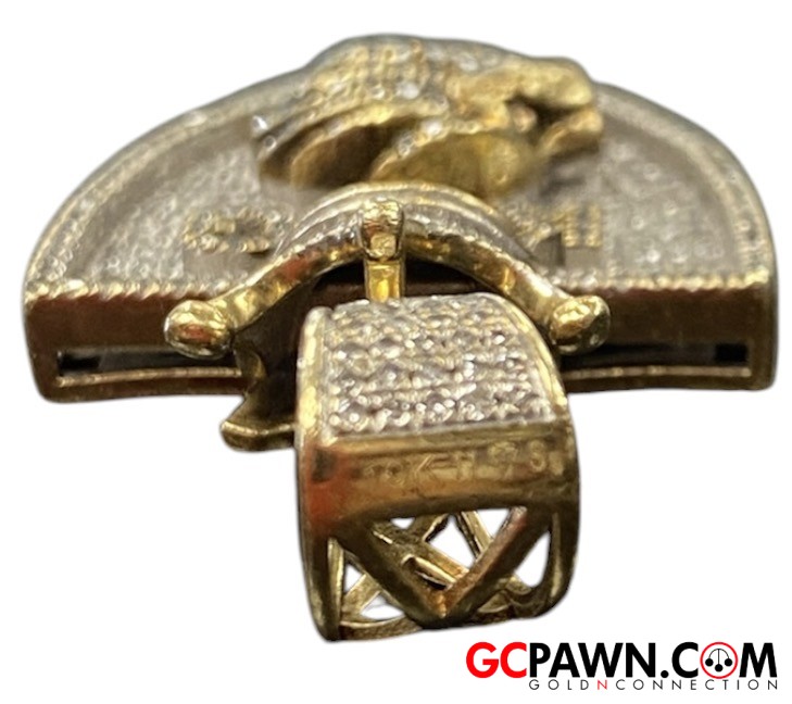 King Lion Unisex Charm 10kt Yellow Gold 