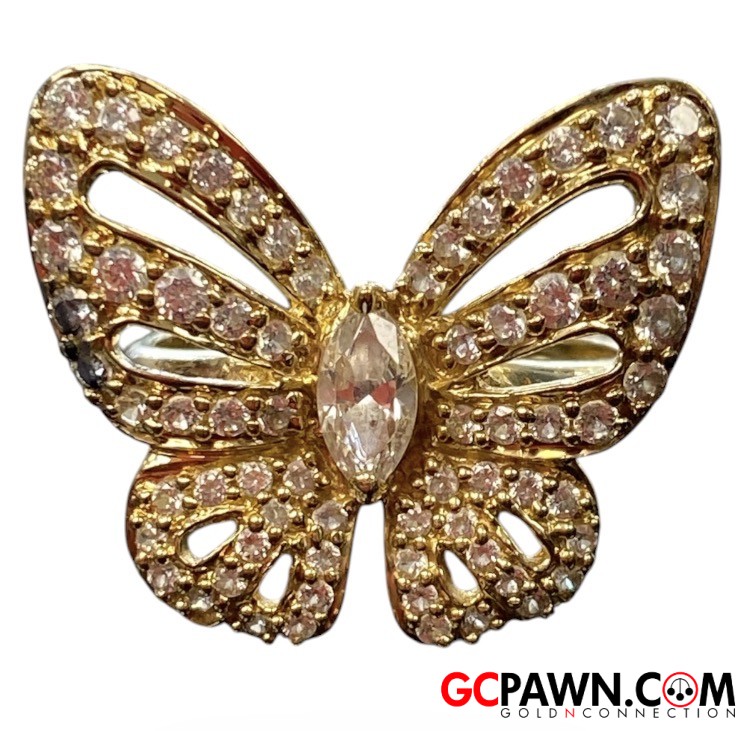 View product details for Unisex Cluster ring 14kt Yellow Gold 