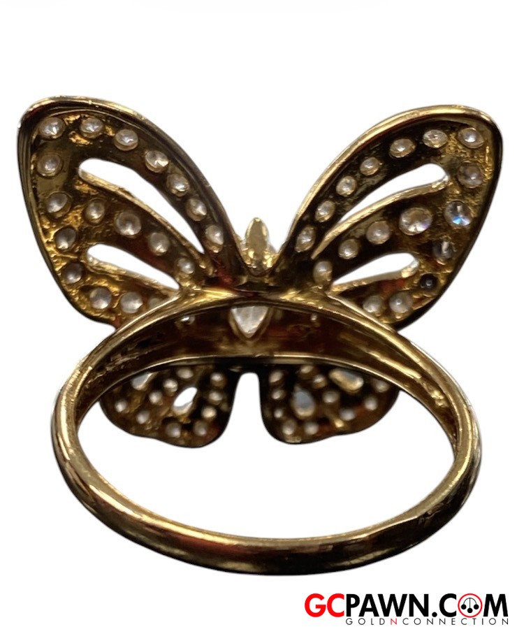 Unisex Cluster ring 14kt Yellow Gold 