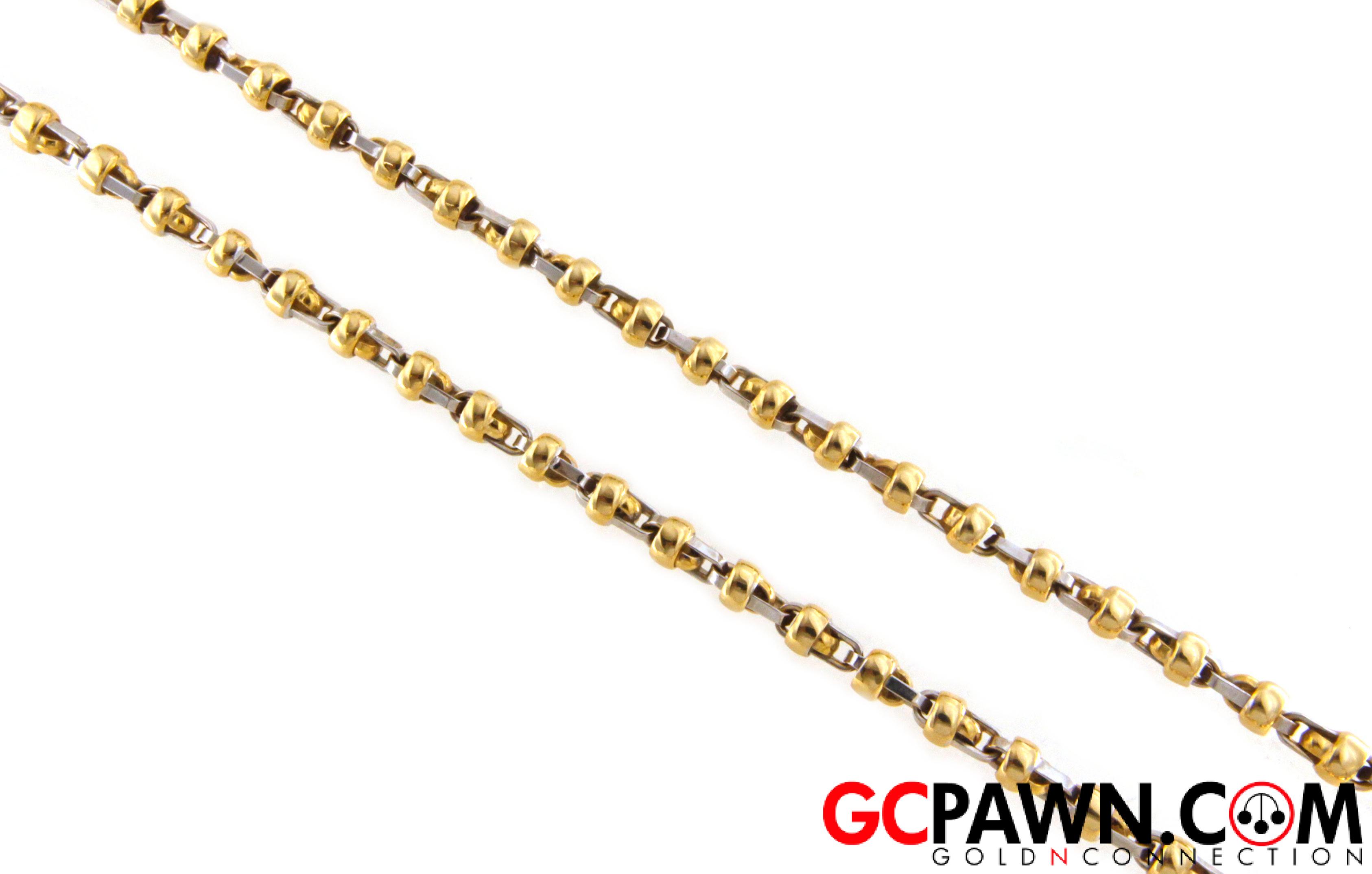 Unisex Chain 14kt Yellow and White Gold 