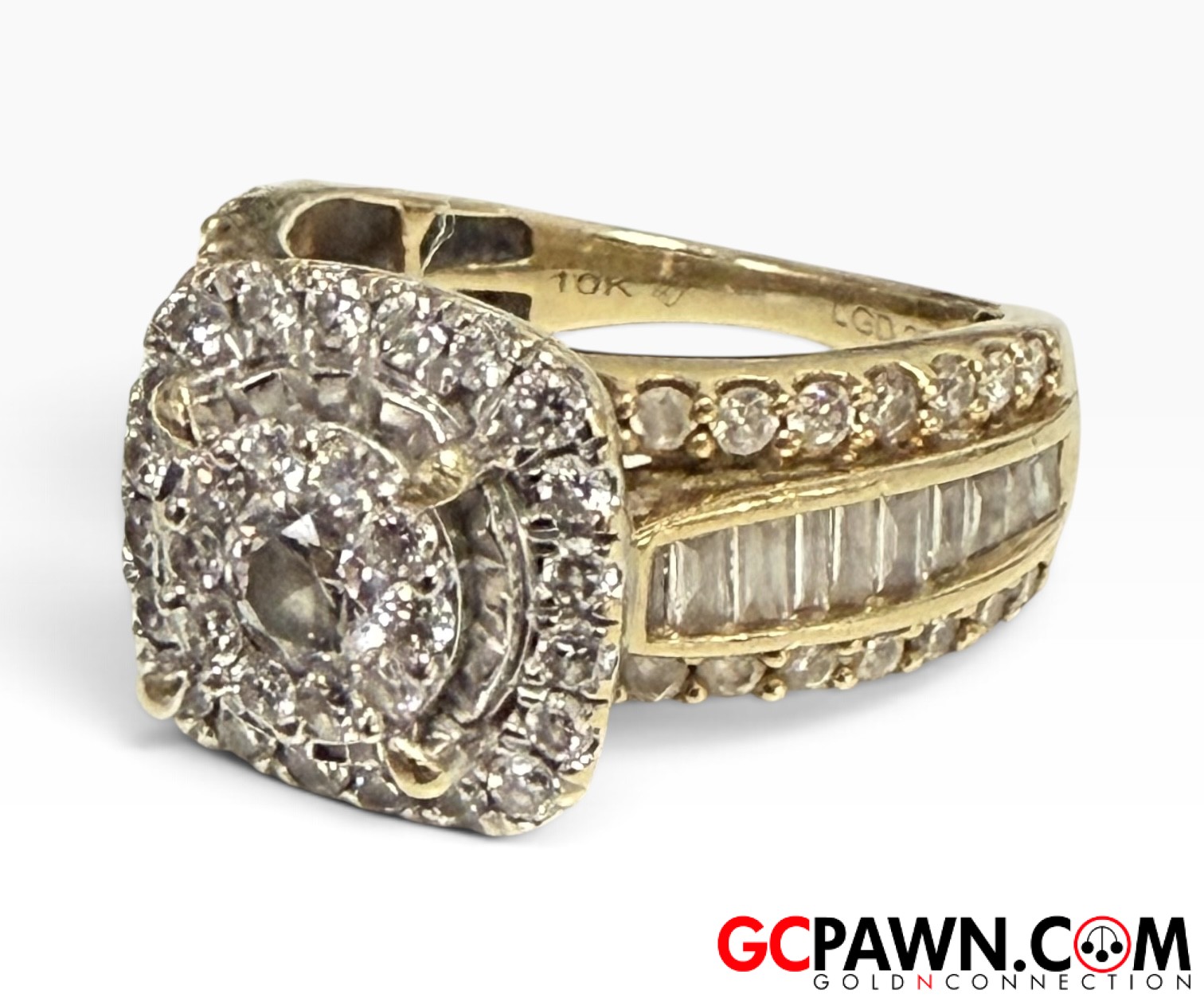 Women's Fashion Ring 10kt Yellow and White Gold 