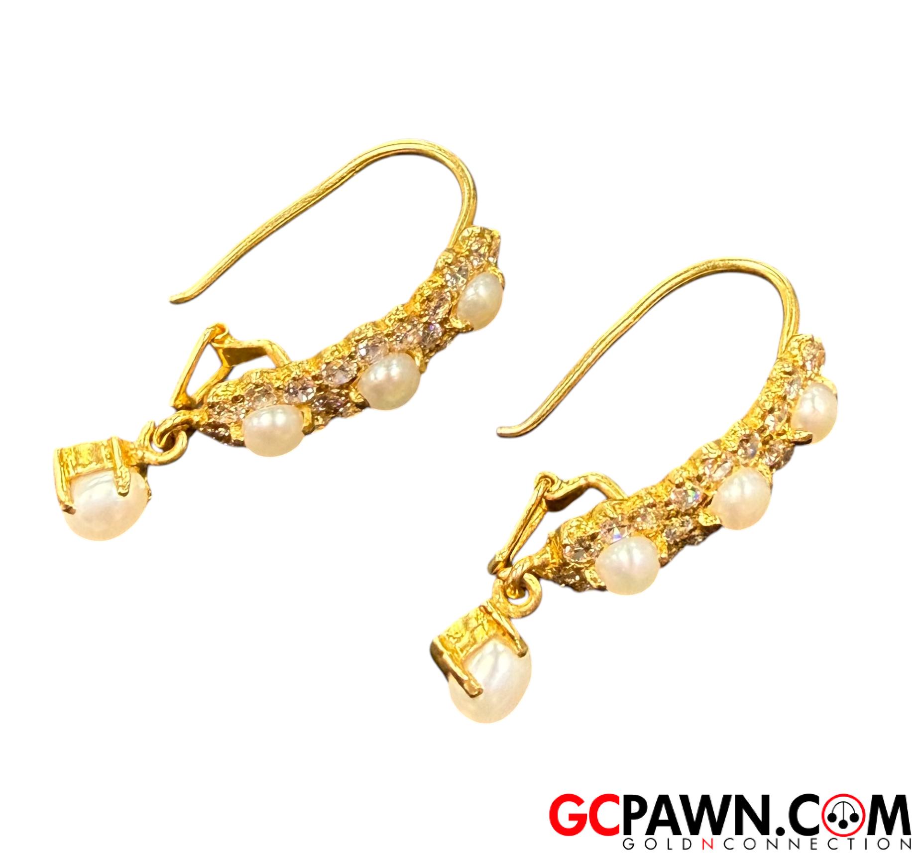 Women's Earrings 22kt Yellow Gold 