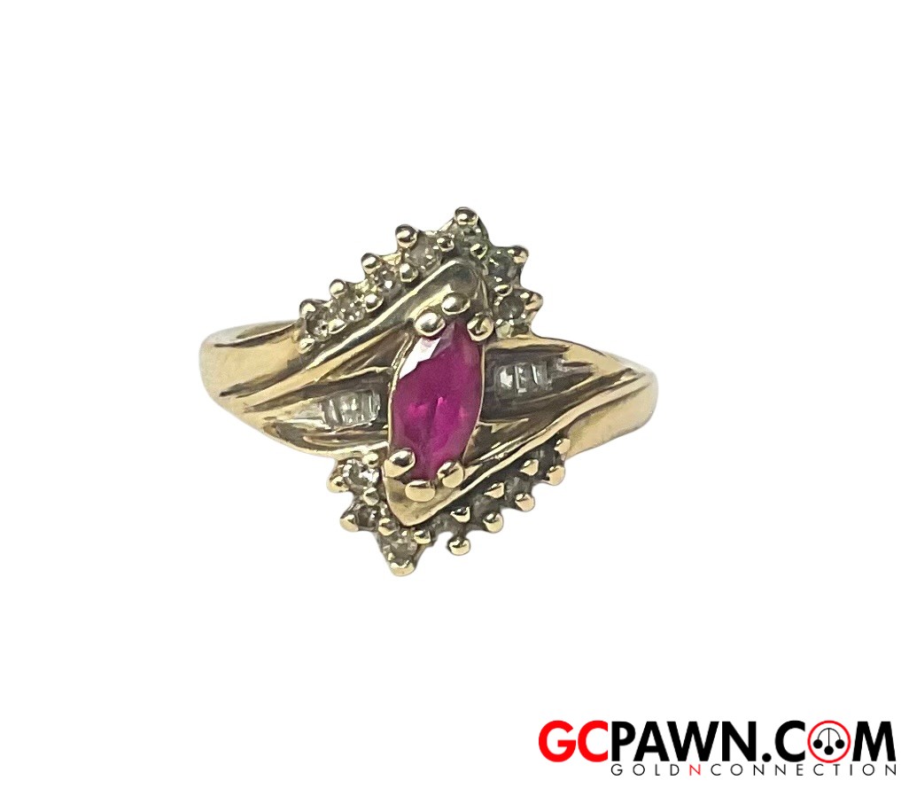 View product details for Unisex Cluster ring 10kt Yellow Gold 