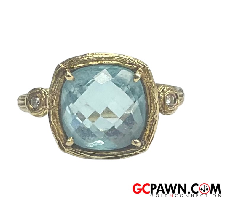 View product details for Unisex Cluster ring 14kt Yellow Gold 