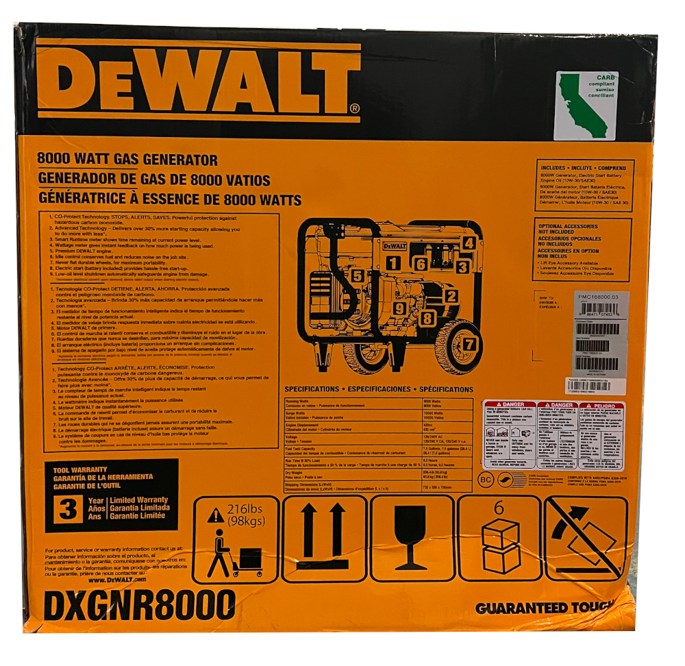 Dewalt Power equipment DXGNR8000