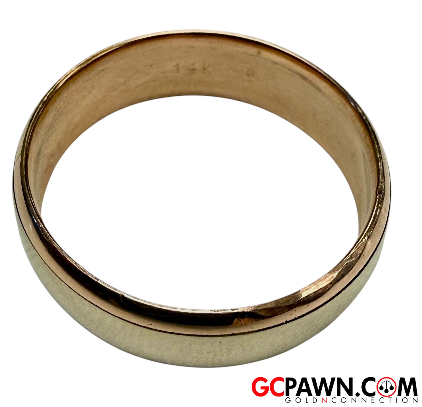 View product details for Unisex Wedding band 14kt Yellow and Rose Gold 