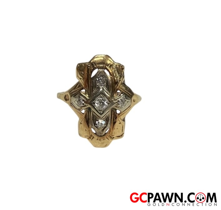 View product details for Unisex Cluster ring 10kt Yellow Gold 