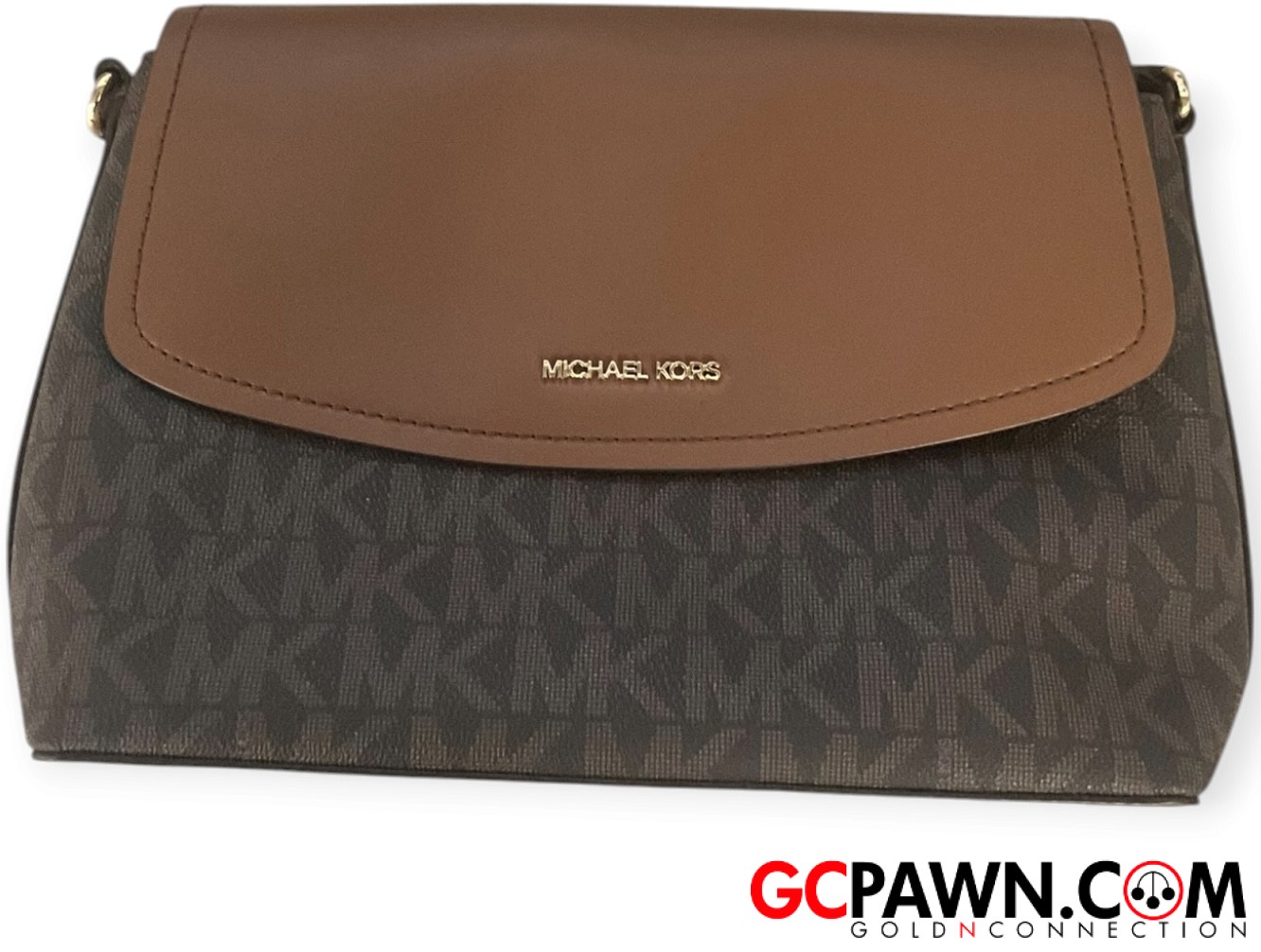 View product details for Michael Kors - Purse - Ida Brown Signature Coated Canvas