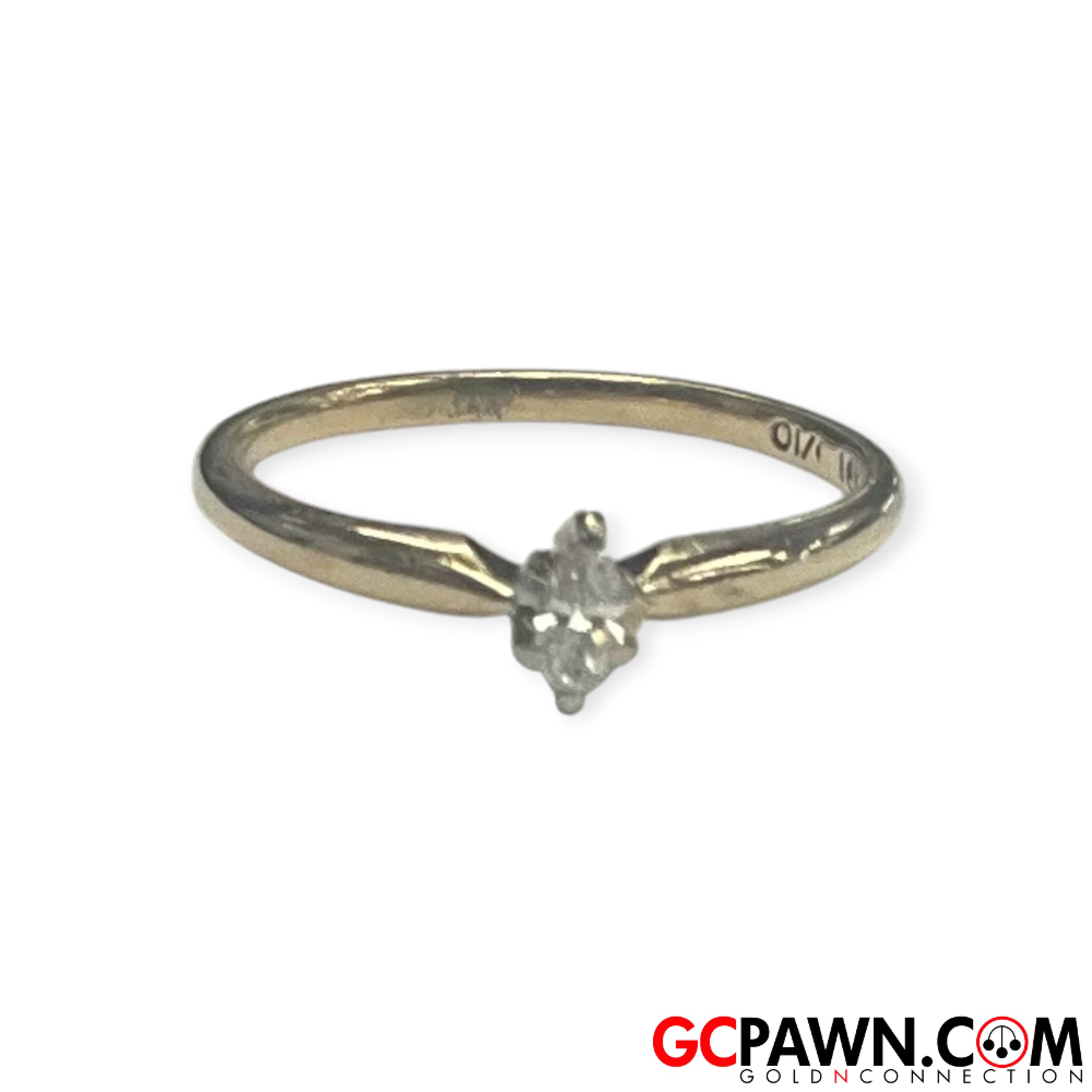 Women's Solitaire ring 14kt Yellow Gold 