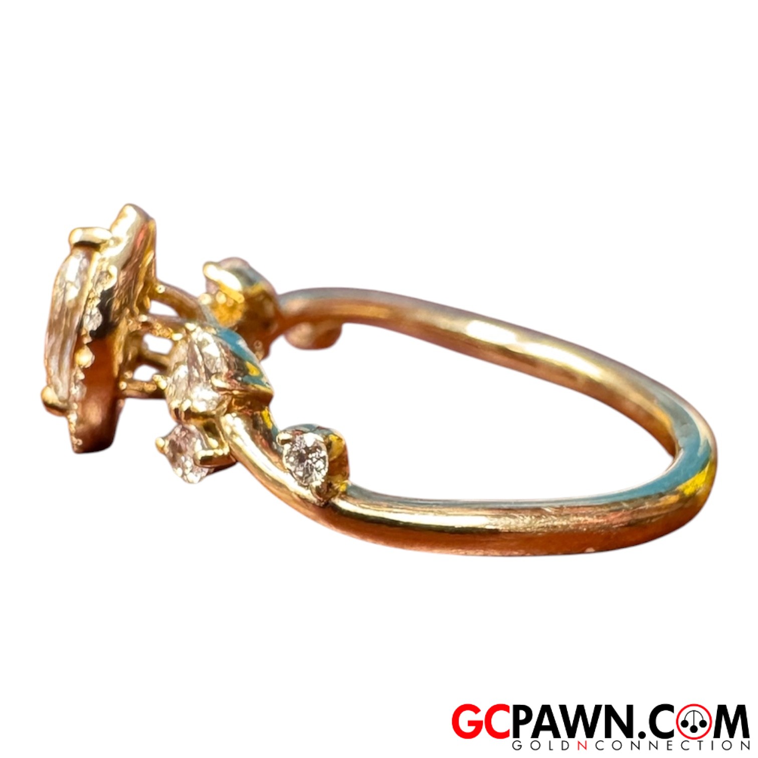 Women's Cluster ring 14kt Yellow Gold 