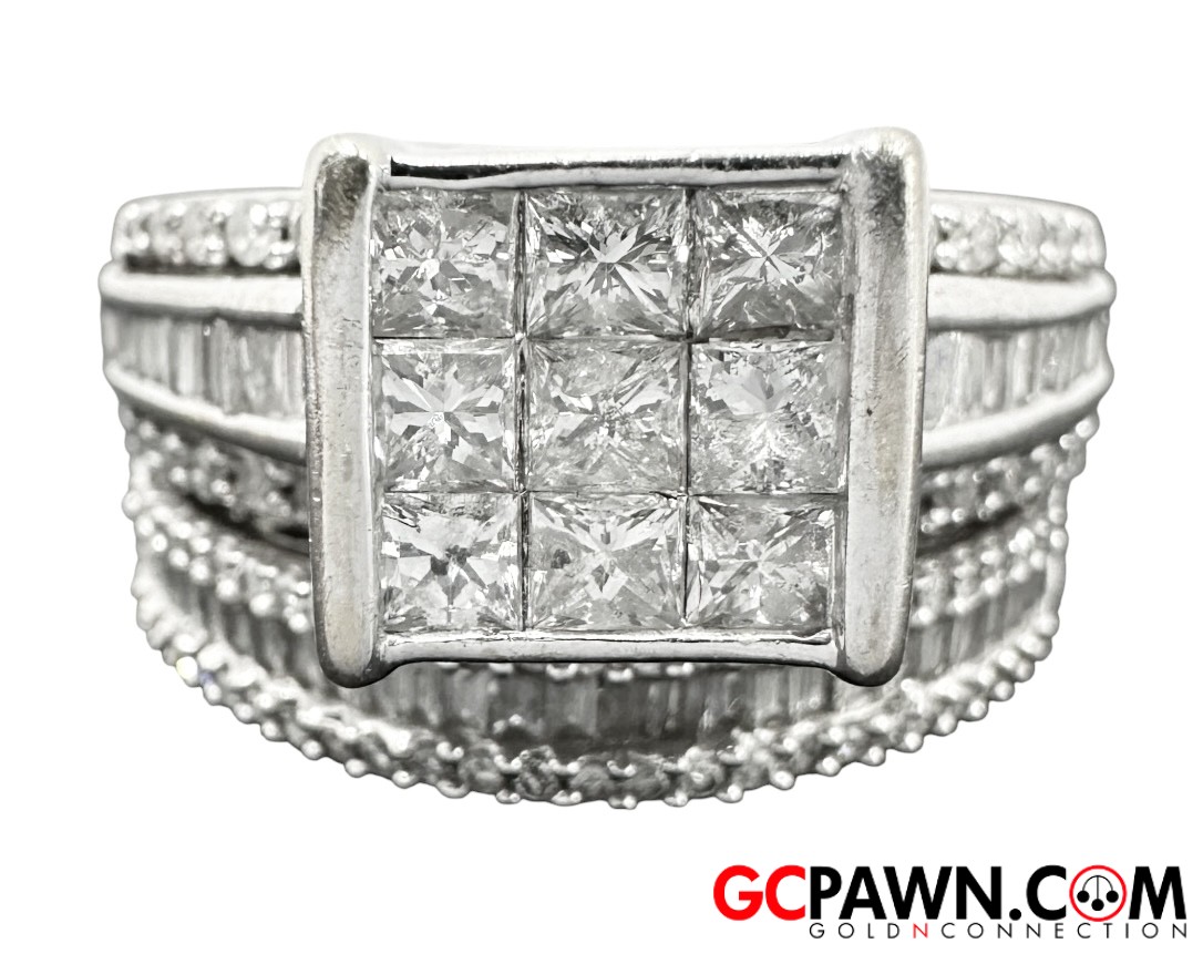 Unisex Wedding set 10kt White Gold 