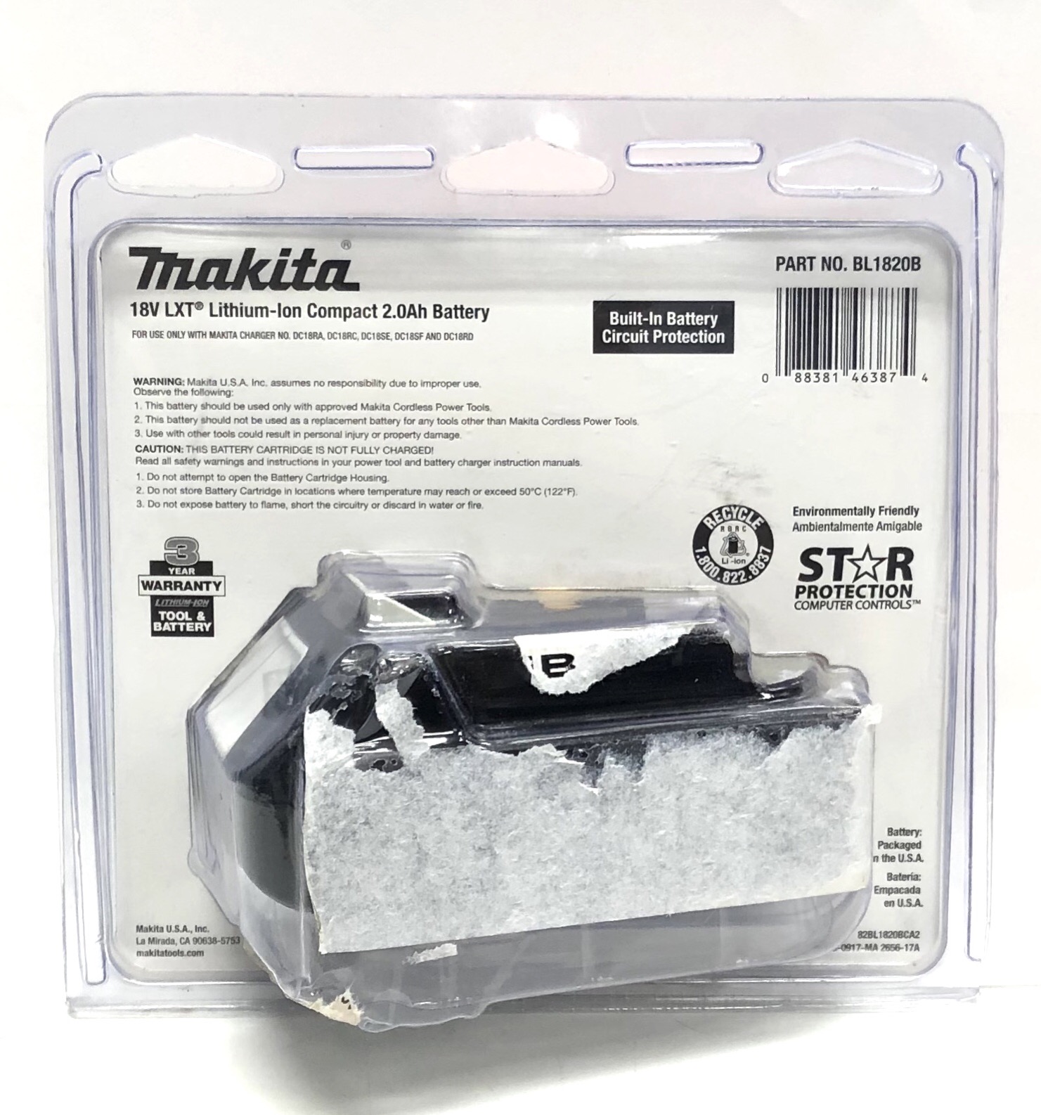 Makita Cordless hand tools BL1820B