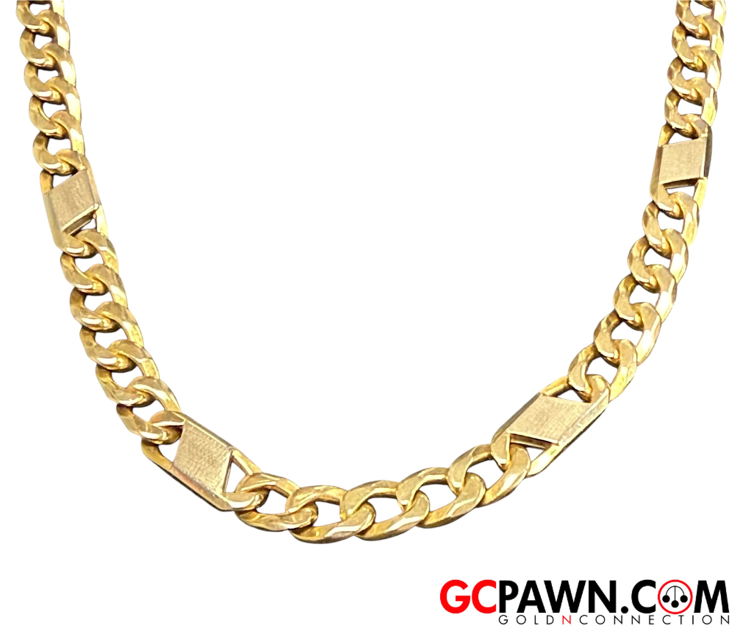 View product details for Men's Chain 14kt Yellow Gold 