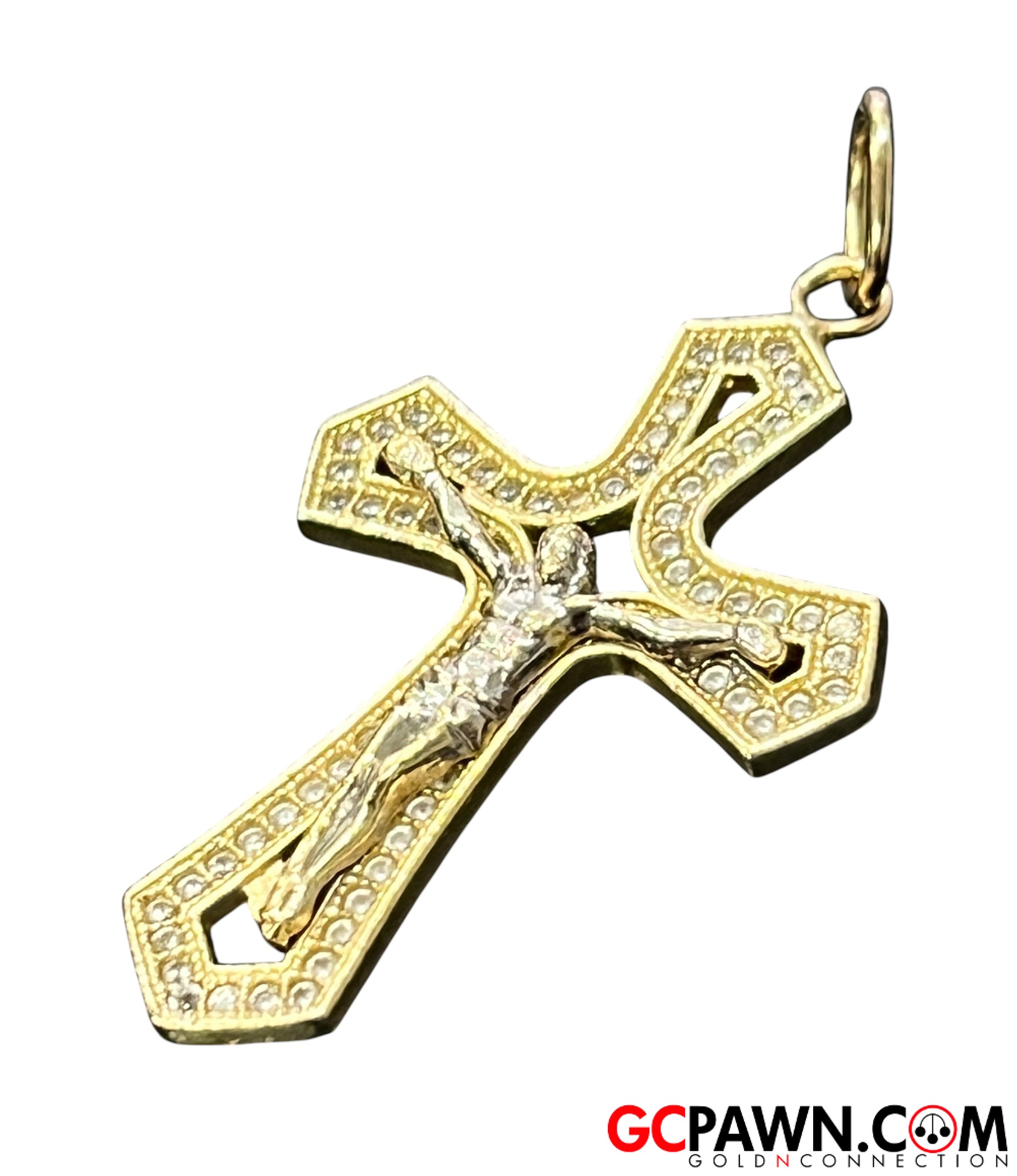 View product details for Men's Pendant 10kt Yellow and White Gold 