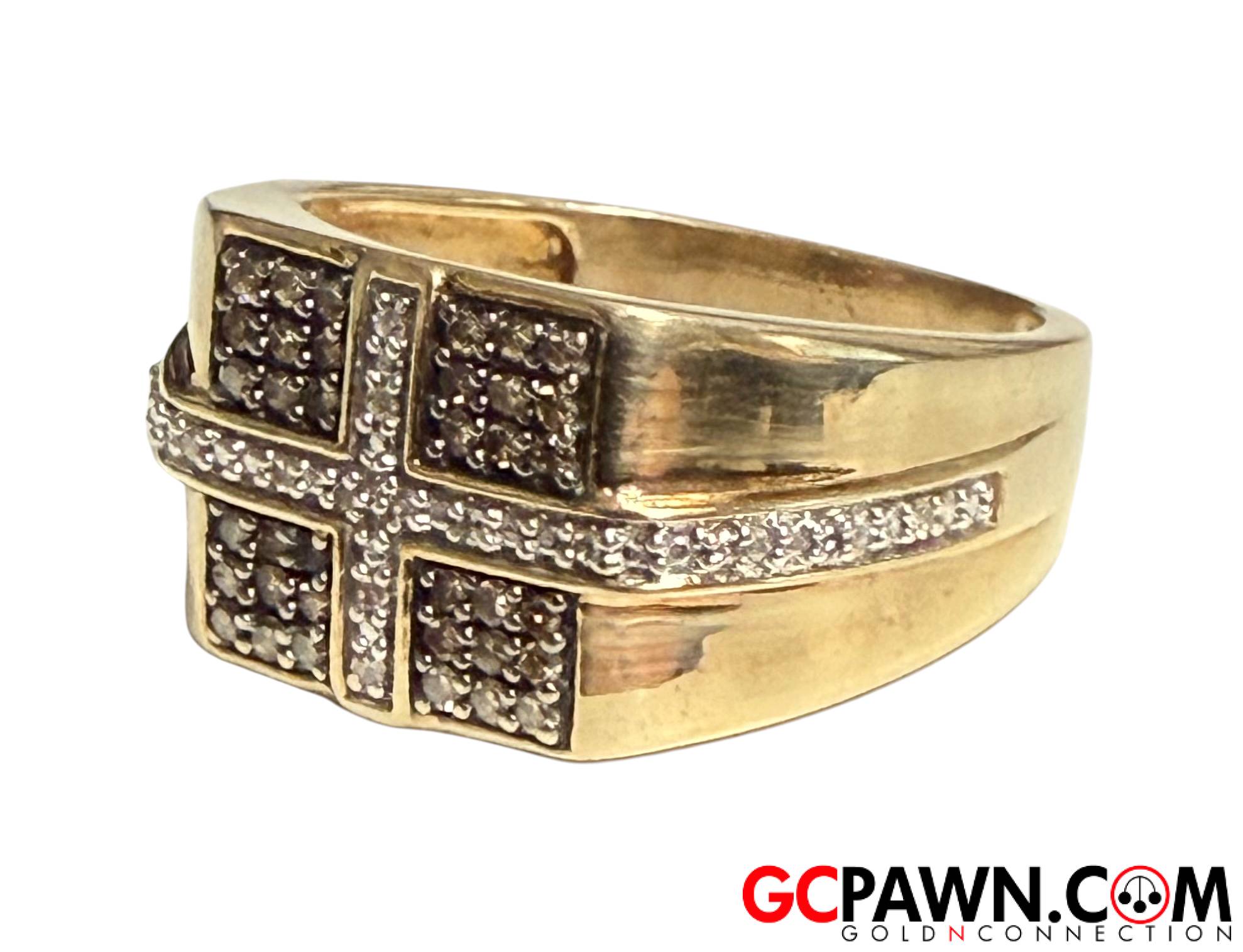 View product details for Unisex Cluster ring 10kt Yellow Gold 
