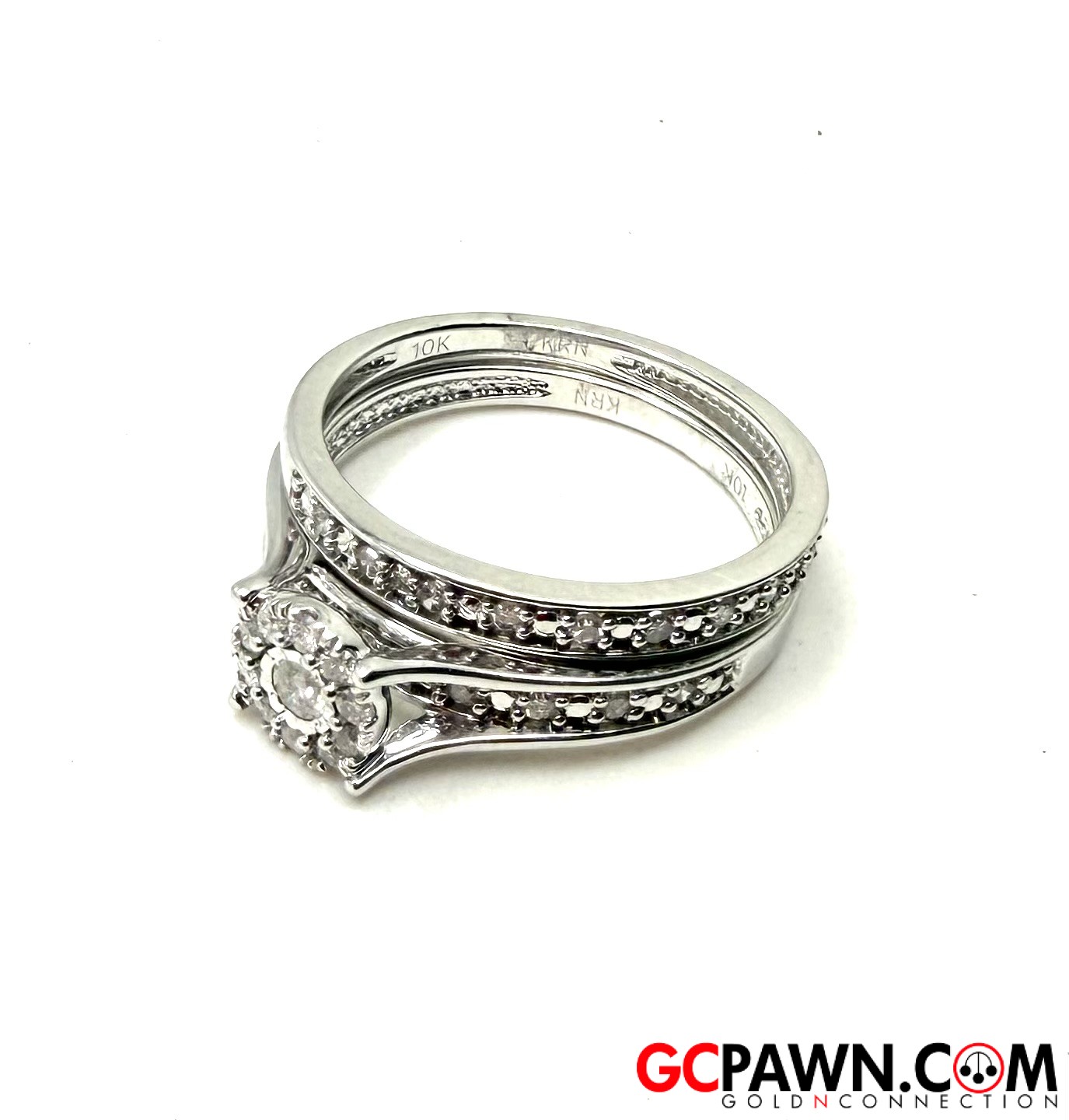 Women's Wedding set 10kt White Gold 