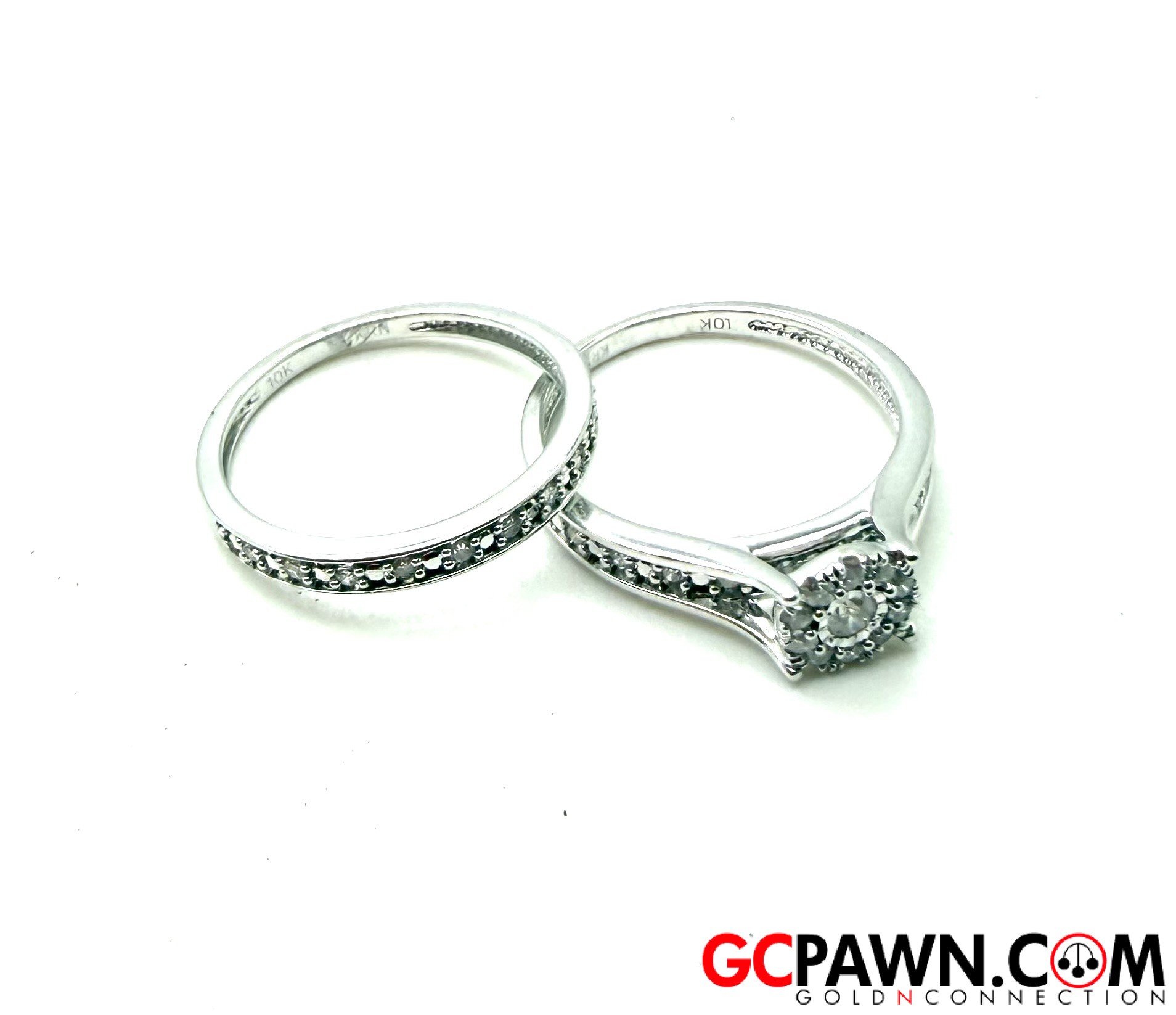 Women's Wedding set 10kt White Gold 