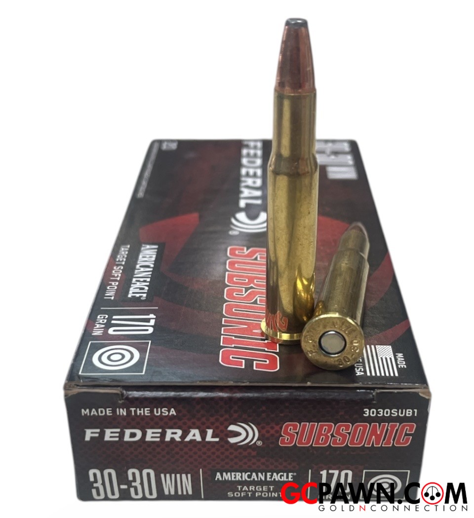 Federal Subsonic 30-30 Winchester Ammo 170 Grain Soft Point - 3030SUB1