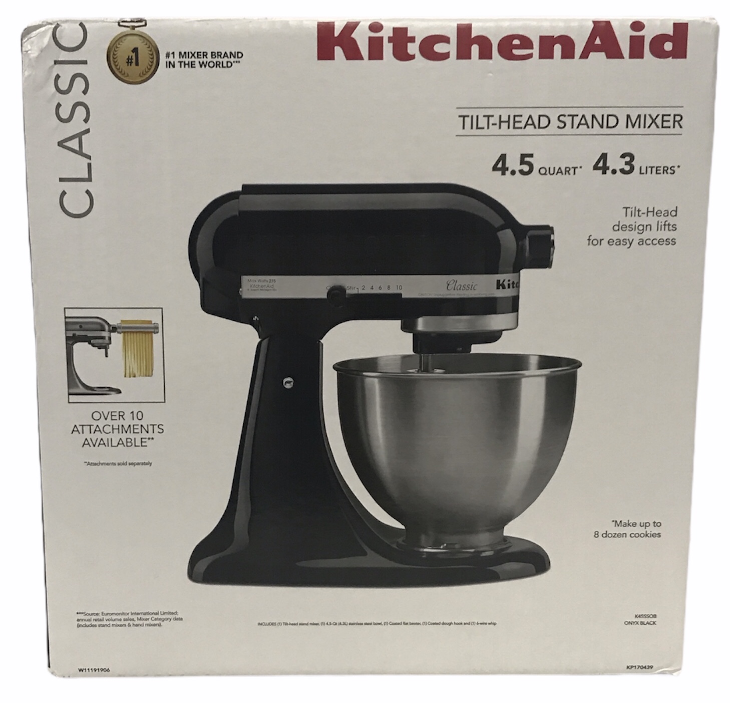Kitchen Aid Mixer Classic Tilt Head Stand Mixer (K45SSOB)